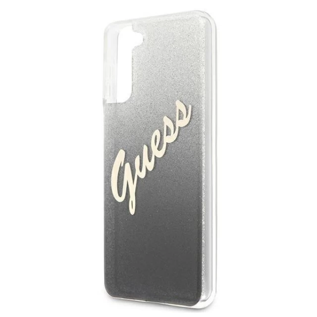 Чохол Guess Glitter Gradient Script для Samsung Galaxy S21 Black (GUHCS21SPCUGLSBK)