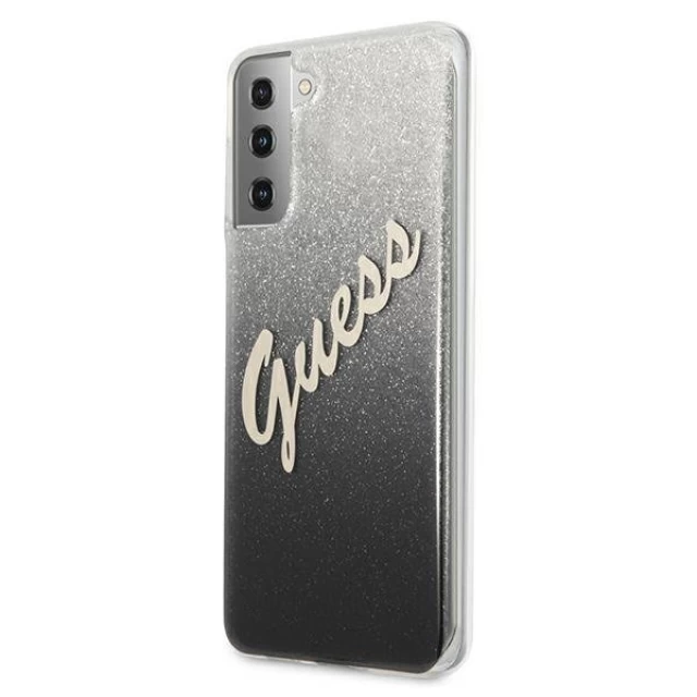 Чехол Guess Glitter Gradient Script для Samsung Galaxy S21 Plus Black (GUHCS21MPCUGLSBK)