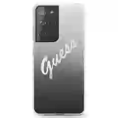 Чехол Guess Glitter Gradient Script для Samsung Galaxy S21 Ultra Black (GUHCS21LPCUGLSBK)