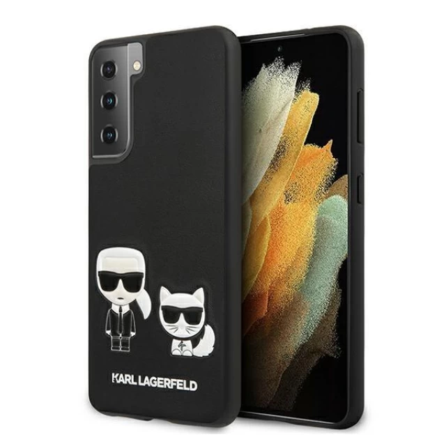 Чехол Karl Lagerfeld Iconic Karl and Choupette для Samsung Galaxy S21 Plus Black (KLHCS21MPCUSKCBK)