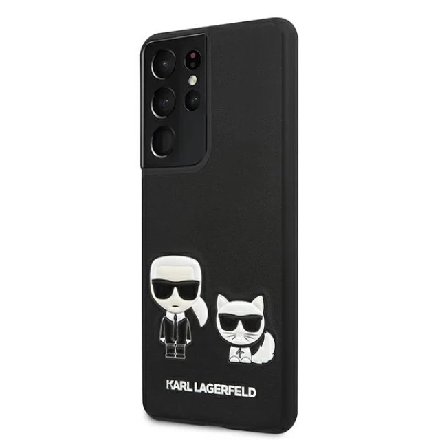 Чехол Karl Lagerfeld Ikonik Karl & Choupette для Samsung Galaxy S21 Ultra G998 Black (KLHCS21LPCUSKCBK)