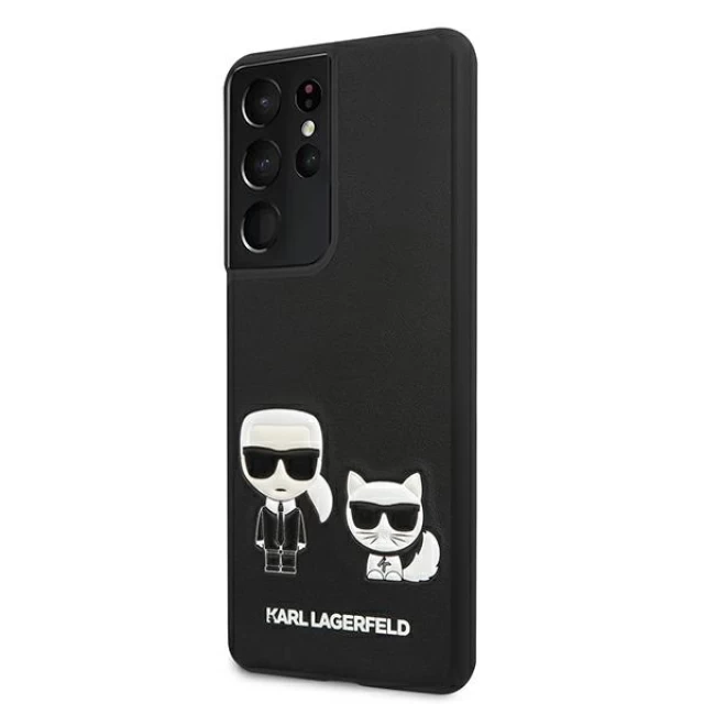 Чохол Karl Lagerfeld Ikonik Karl & Choupette для Samsung Galaxy S21 Ultra G998 Black (KLHCS21LPCUSKCBK)