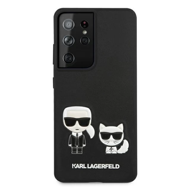 Чохол Karl Lagerfeld Ikonik Karl & Choupette для Samsung Galaxy S21 Ultra G998 Black (KLHCS21LPCUSKCBK)