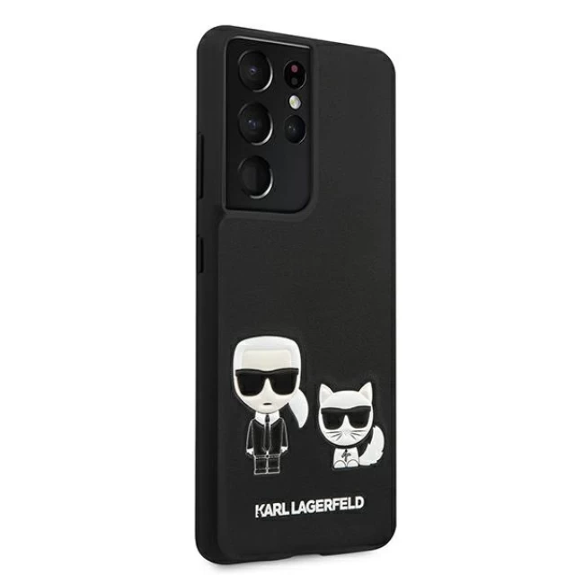 Чохол Karl Lagerfeld Ikonik Karl & Choupette для Samsung Galaxy S21 Ultra G998 Black (KLHCS21LPCUSKCBK)