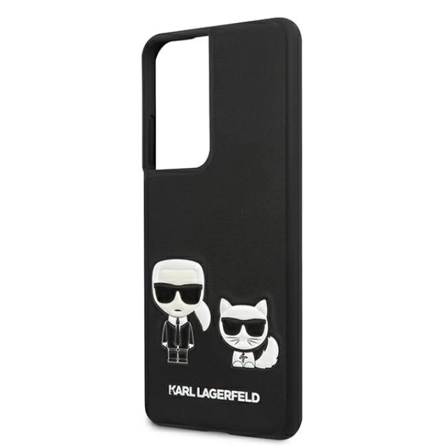 Чохол Karl Lagerfeld Ikonik Karl & Choupette для Samsung Galaxy S21 Ultra G998 Black (KLHCS21LPCUSKCBK)