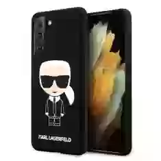 Чохол Karl Lagerfeld Silicone Iconic для Samsung Galaxy S21 Plus Black (KLHCS21MSLFKBK)