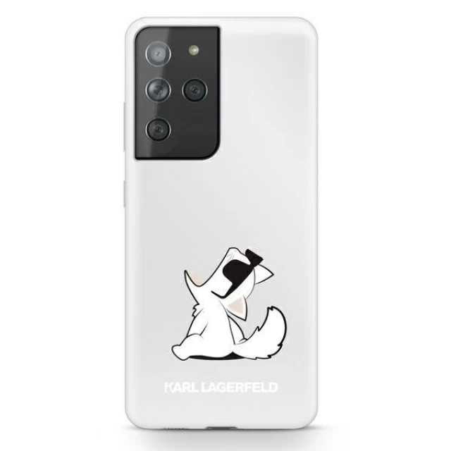 Чохол Karl Lagerfeld Choupette Fun для Samsung Galaxy S21 Ultra Transparent (KLHCS21LCFNRC)