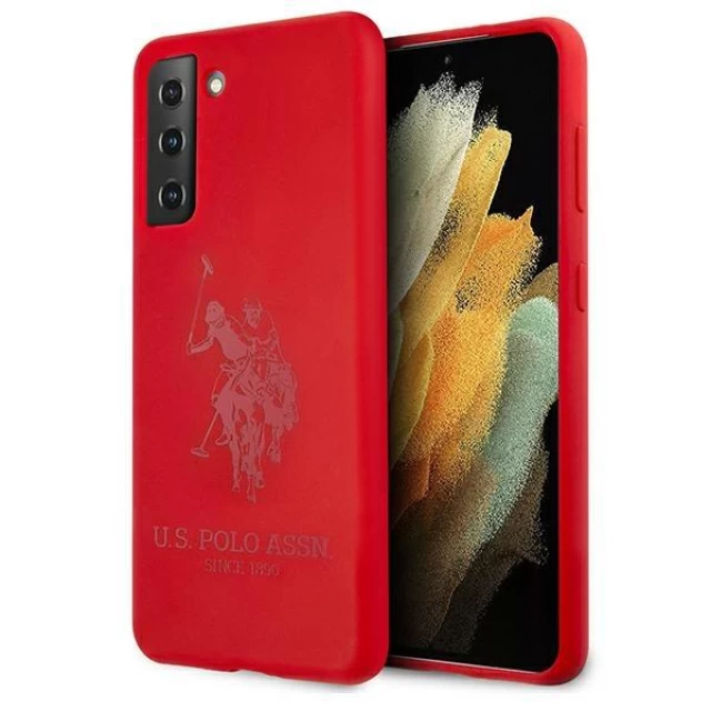 Чехол U.S. Polo Assn Silicone On Tone для Samsung Galaxy S21 G991 Red (USHCS21SSLHRTRE)