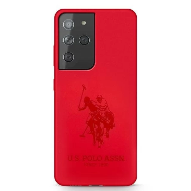 Чохол U.S. Polo Assn Silicone On Tone для Samsung Galaxy S21 Ultra G998 Red (USHCS21LSLHRTRE)