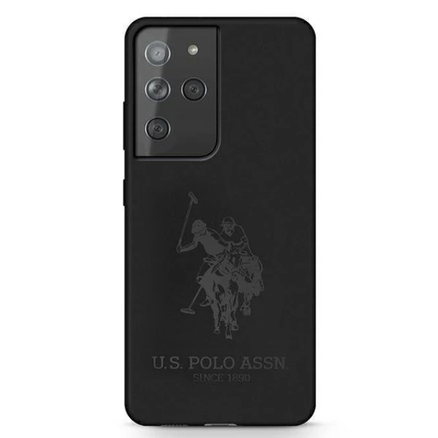 Чехол U.S. Polo Assn Silicone On Tone для Samsung Galaxy S21 Ultra G998 Black (USHCS21LSLHRTBK)