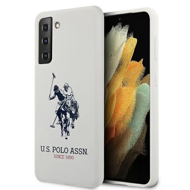 Чехол U.S. Polo Assn Silicone Logo для Samsung Galaxy S21+ G996 White (USHCS21MSLHRWH)