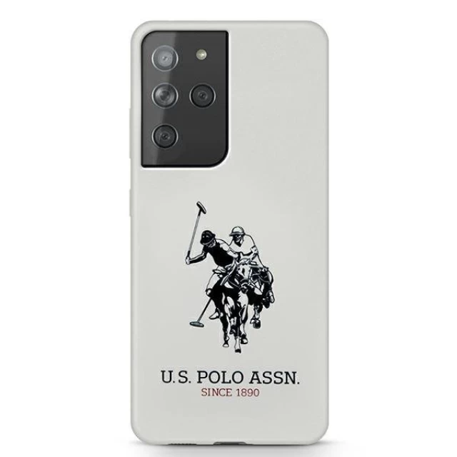 Чехол U.S. Polo Assn Silicone Logo для Samsung Galaxy S21 Ultra G998 White (USHCS21LSLHRWH)