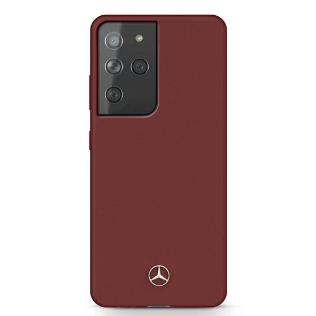 Чехол Mercedes для Samsung Galaxy S21 Ultra G998 Silicone Line Red (MEHCS21LSILRE)