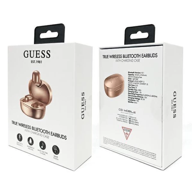 Наушники Guess TWS Bluetooth Gold (GUTWST30GO)