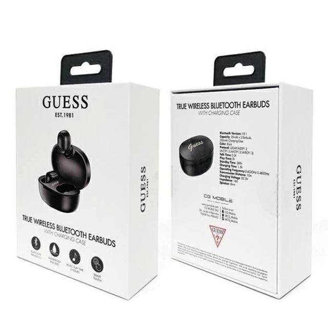 Навушники Guess TWS Bluetooth Black (GUTWST30BK)