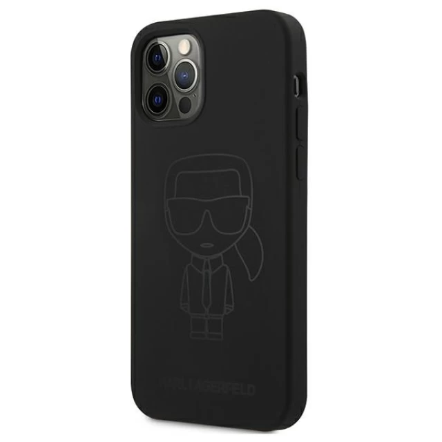 Чохол Karl Lagerfeld Silicone Ikonik Outline для iPhone 12 Pro Max Black (KLHCP12LSILTTBK)