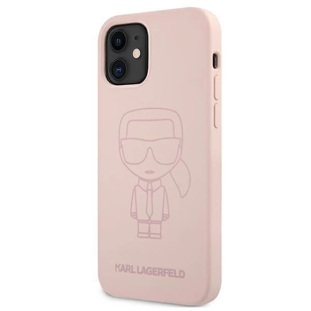 Чехол Karl Lagerfeld Silicone Case Outline для iPhone 12 mini Pink (KLHCP12SSILTTPI)