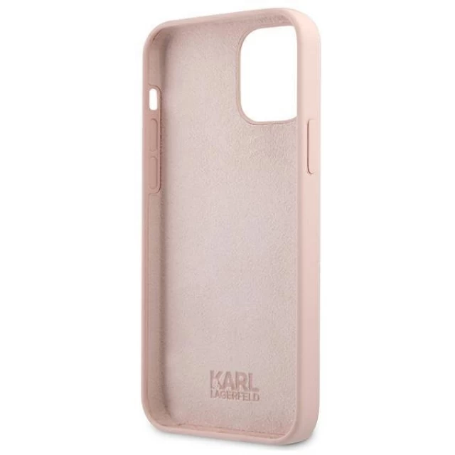 Чохол Karl Lagerfeld Silicone Case Outline для iPhone 12 mini Pink (KLHCP12SSILTTPI)