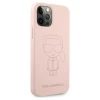 Чохол Karl Lagerfeld Silicone Ikonik Outline для iPhone 12 | 12 Pro Pink (KLHCP12MSILTTPI)