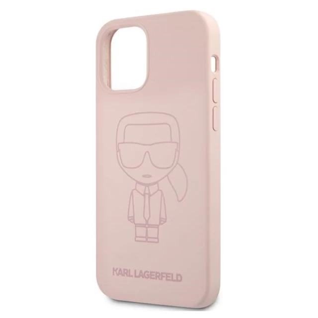 Чохол Karl Lagerfeld Silicone Ikonik Outline для iPhone 12 | 12 Pro Pink (KLHCP12MSILTTPI)