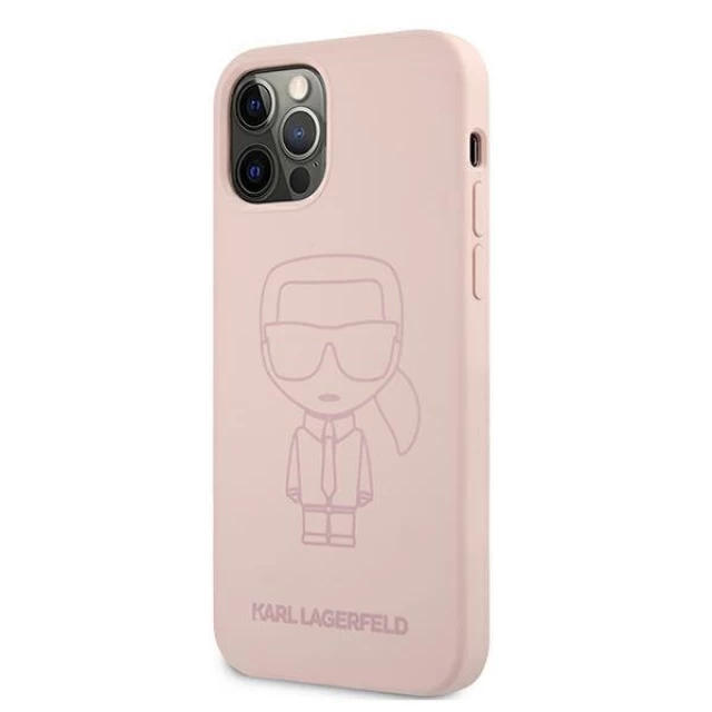 Чохол Karl Lagerfeld Silicone Case Outline для iPhone 12 Pro Max Pink (KLHCP12LSILTTPI)