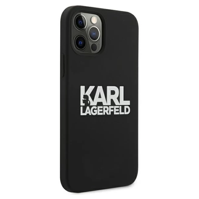 Чохол Karl Lagerfeld Silicone Stack для iPhone 12 Pro Max Black (KLHCP12LSLKLRBK)