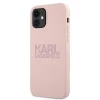 Чохол Karl Lagerfeld Silicone Stack Logo для iPhone 12 mini Pink (KLHCP12SSTKLTLP)