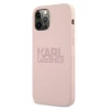 Чохол Karl Lagerfeld Silicone Stack Logo для iPhone 12 | 12 Pro Pink (KLHCP12MSTKLTLP)