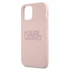 Чохол Karl Lagerfeld Silicone Stack Logo для iPhone 12 | 12 Pro Pink (KLHCP12MSTKLTLP)