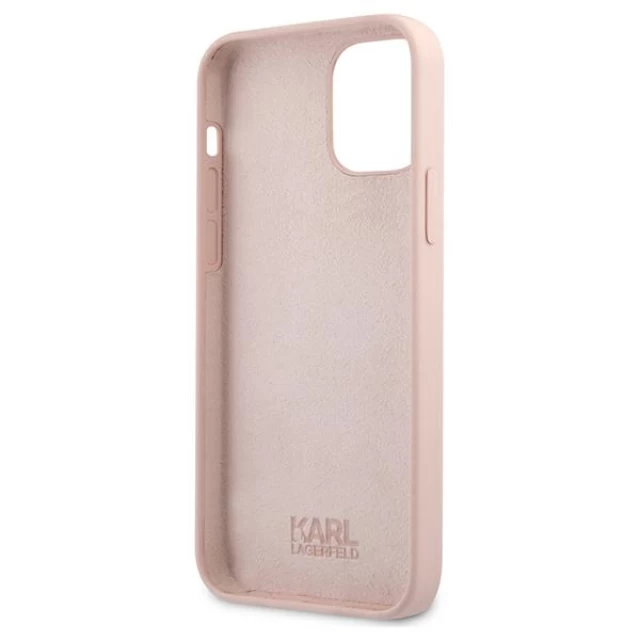 Чохол Karl Lagerfeld Silicone Stack Logo для iPhone 12 | 12 Pro Pink (KLHCP12MSTKLTLP)