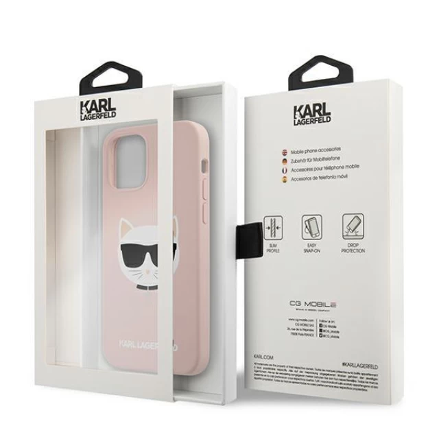 Чохол Karl Lagerfeld Silicone Choupette для iPhone 12 mini Pink (KLHCP12SSLCHLP)