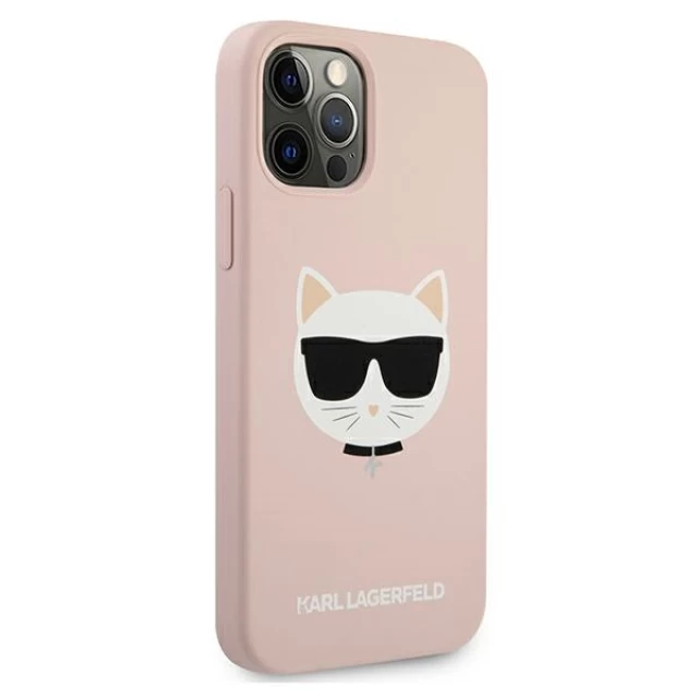 Чохол Karl Lagerfeld Silicone Choupette для iPhone 12 | 12 Pro Light Pink (KLHCP12MSLCHLP)