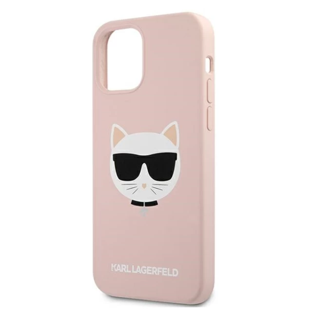 Чохол Karl Lagerfeld Silicone Choupette для iPhone 12 | 12 Pro Light Pink (KLHCP12MSLCHLP)