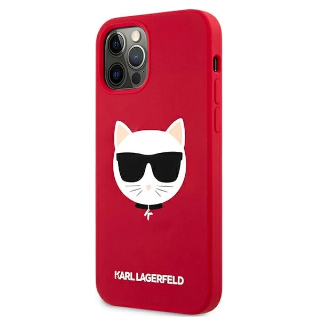 Чохол Karl Lagerfeld Silicone Choupette для iPhone 12 | 12 Pro Red (KLHCP12MSLCHRE)