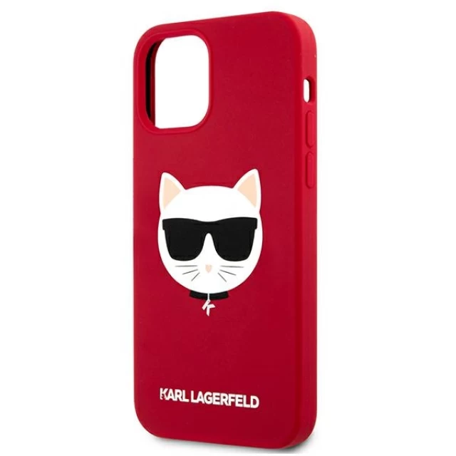 Чохол Karl Lagerfeld Silicone Choupette для iPhone 12 | 12 Pro Red (KLHCP12MSLCHRE)