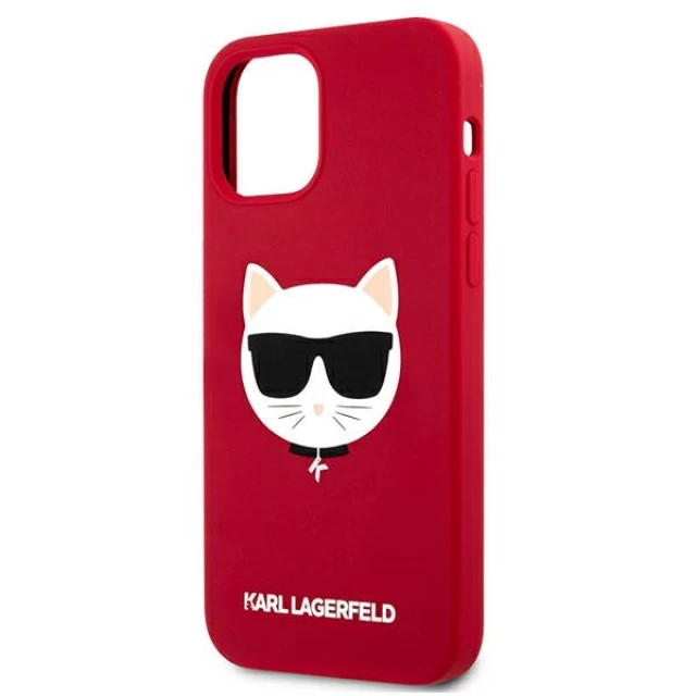 Чохол Karl Lagerfeld Silicone Choupette для iPhone 12 Pro Max Red (KLHCP12LSLCHRE)