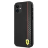 Чохол-книжка Ferrari для iPhone 12 mini On Track Carbon Stripe Black (FESAXHCP12SBK)