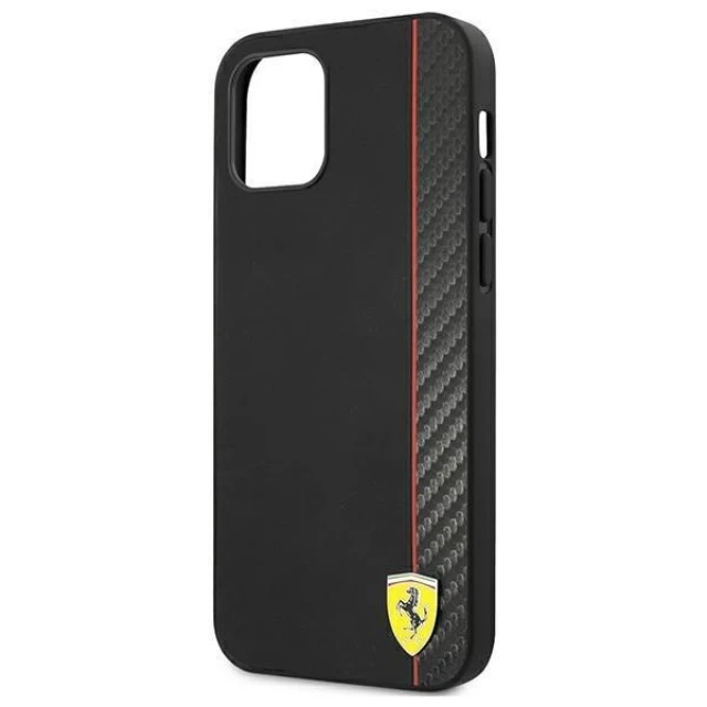 Чохол-книжка Ferrari для iPhone 12 mini On Track Carbon Stripe Black (FESAXHCP12SBK)
