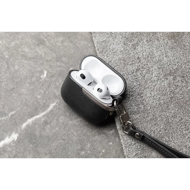 Чохол для навушників Moshi Pebbo Luxe для AirPods 3 Charcoal Black (99MO123034)