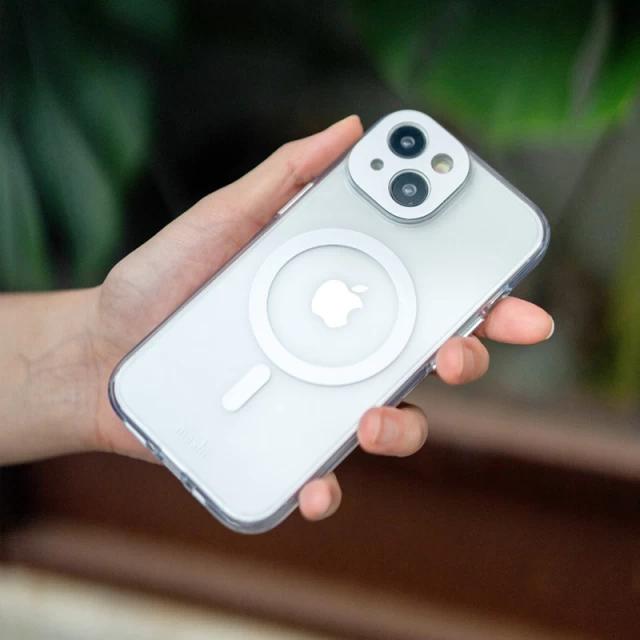 Чохол Moshi iGlaze для iPhone 15 Luna Silver with MagSafe (99MO231001)