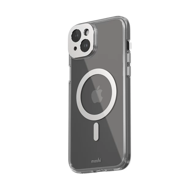 Чехол Moshi iGlaze для iPhone 15 Plus Luna Silver with MagSafe (99MO231002)