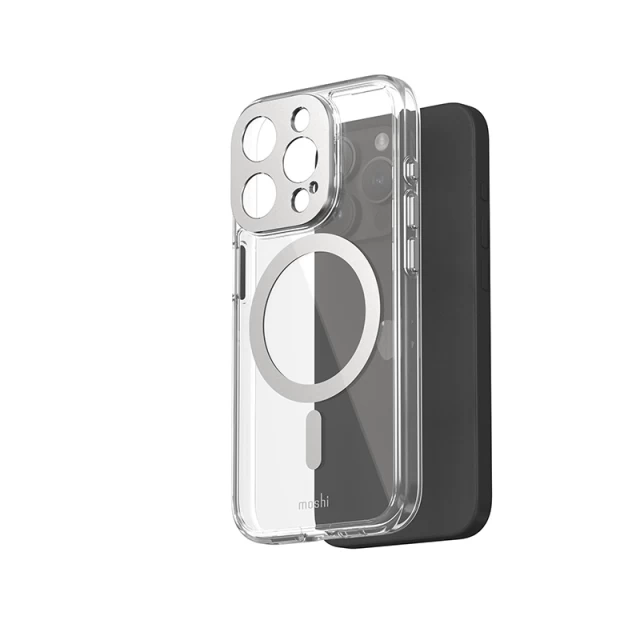 Чохол Moshi iGlaze для iPhone 15 Pro Luna Silver with MagSafe (99MO231003)