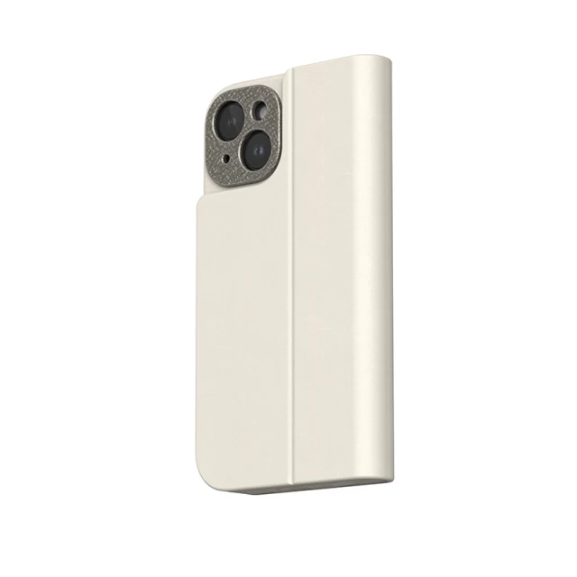 Чохол-книжка Moshi Overture для iPhone 15 Plus Eggnog White with MagSafe (99MO231206)