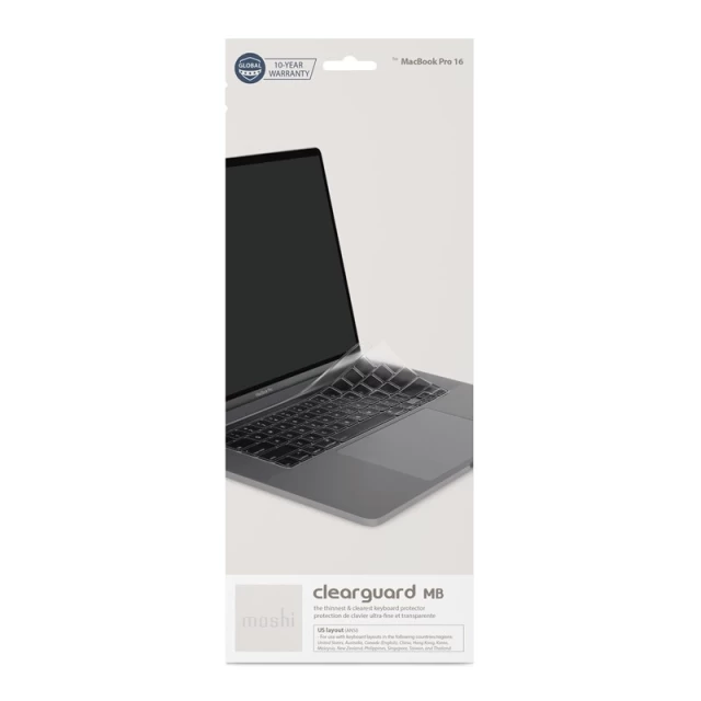 Чохол для клавіатури Moshi ClearGuard MB (EU) для MacBook Pro 16