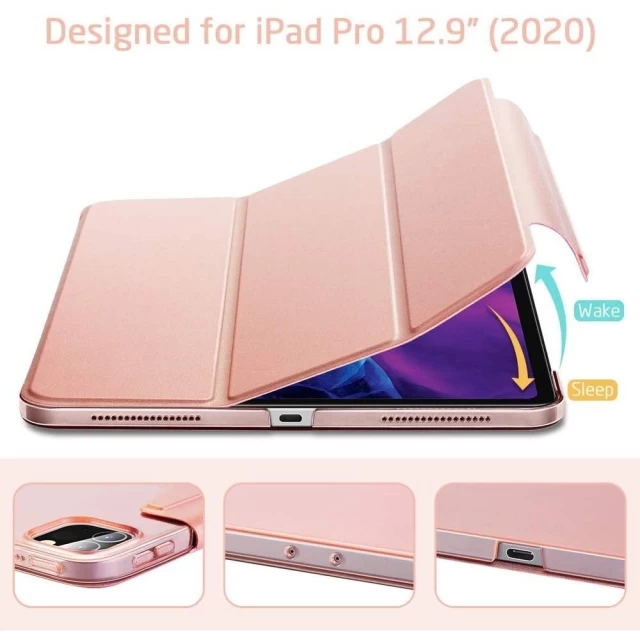 Чехол ESR Yippee Trifold для iPad Pro 12.9 2020 | 2018 Rose Gold (14923)