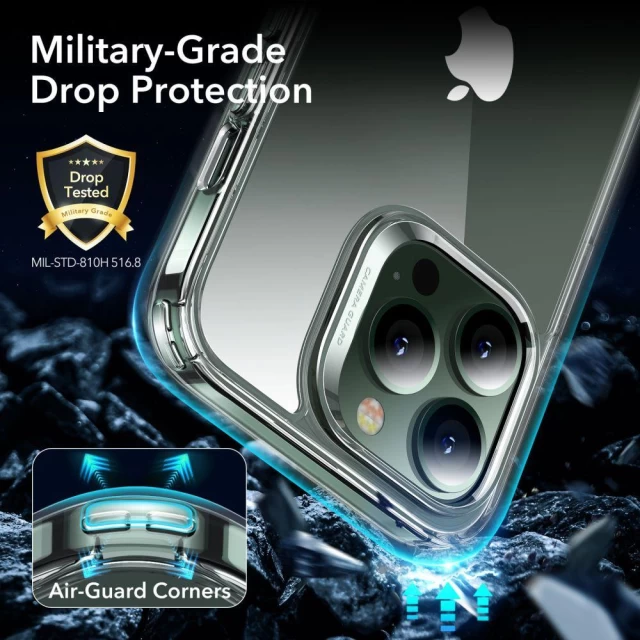 Чехол и два защитных стекла ESR Classic Hybrid для iPhone 13 Pro Clear (4894240150474)
