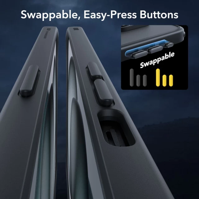 Чехол и защитное стекло ESR Classic Pro Set Halolock для iPhone 15 Frosted Black with MagSafe (4894240204610)