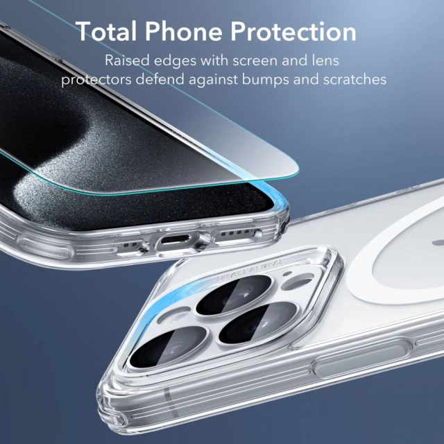 Чохол і захисне скло ESR Classic Pro Set Halolock для iPhone 15 Pro Max Clear with MagSafe (4894240204702)