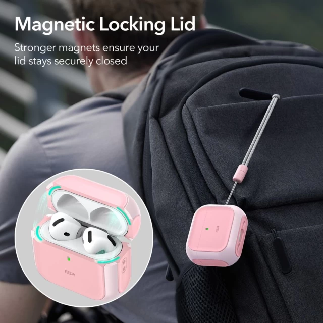 Чохол для навушників ESR Orbit Halolock для AirPods 4 Pink with MagSafe (4894240228906)