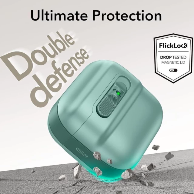 Чохол для навушників ESR Pulse Halolock для AirPods 4 Green with MagSafe (4894240229026)